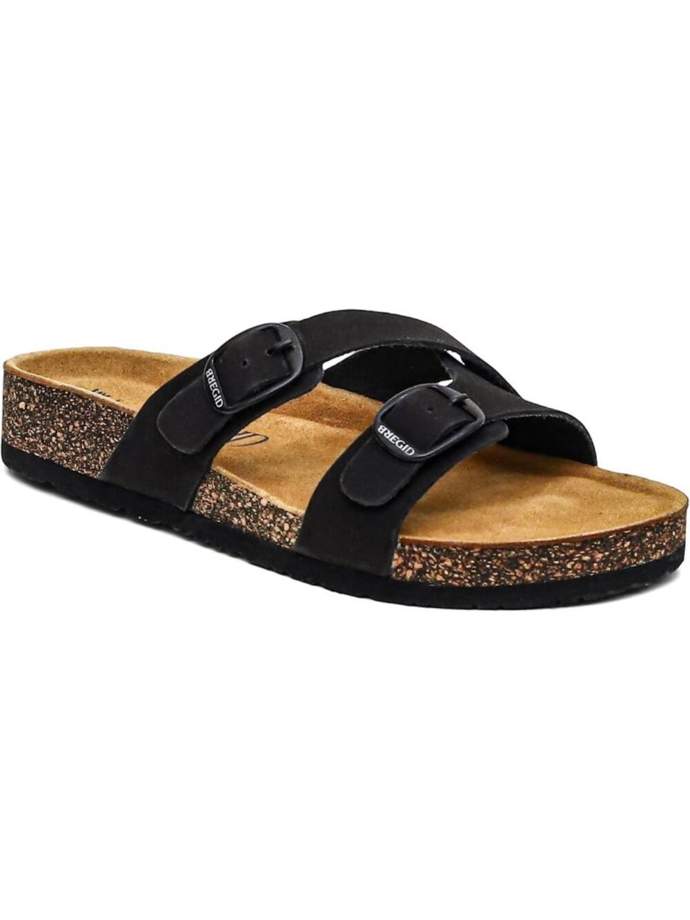 Premium Leather Cork Footbed Slides for Women - Arch Support, Comfortable